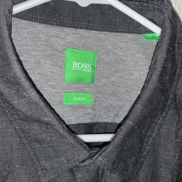 Hugo Boss mens XXL long sleeve speckled shirt - Picture 2 of 10